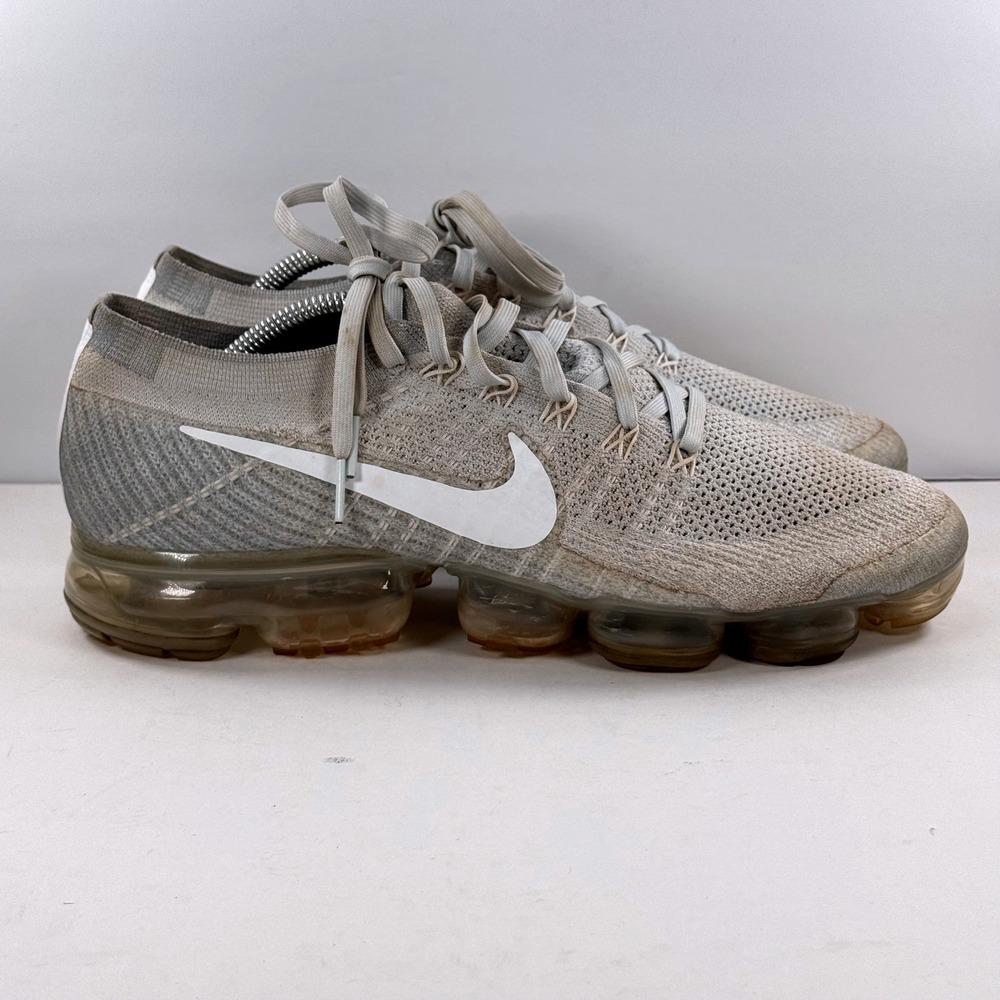 Nike Air VaporMax Flyknit Pure Platinum Grey White 849558-004 Mens 11